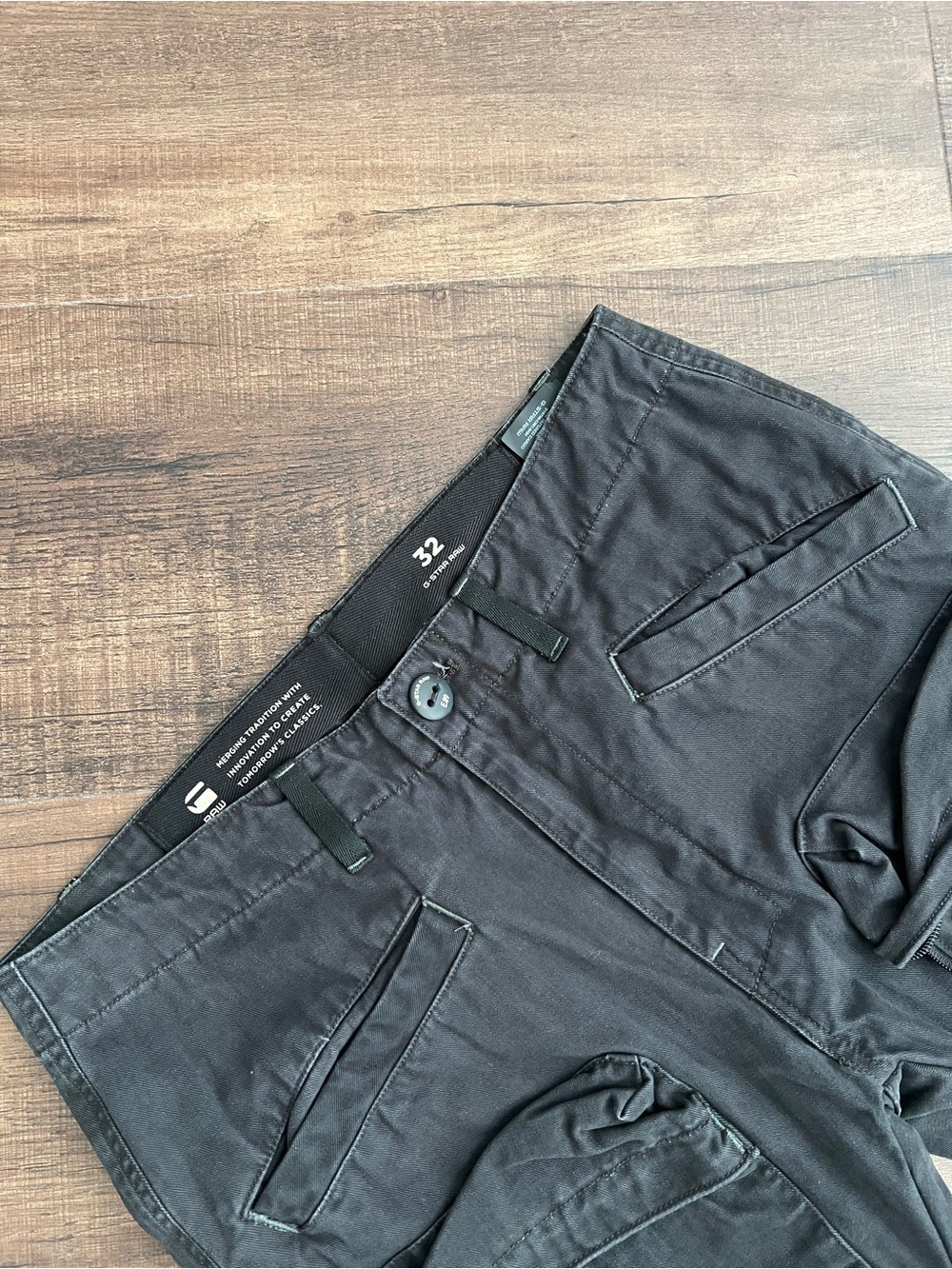 G-Star Black Cargo Joggers with Utility Pockets - Picture 8 of 10